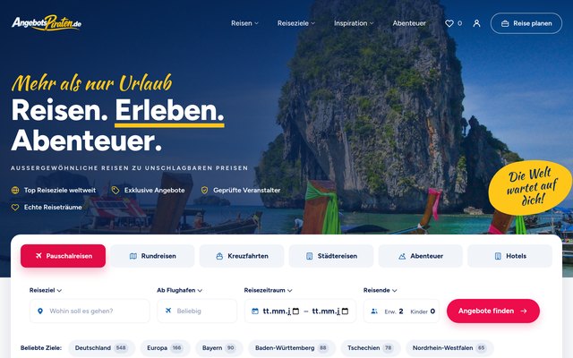 Screenshot der Website angebotspiraten.de